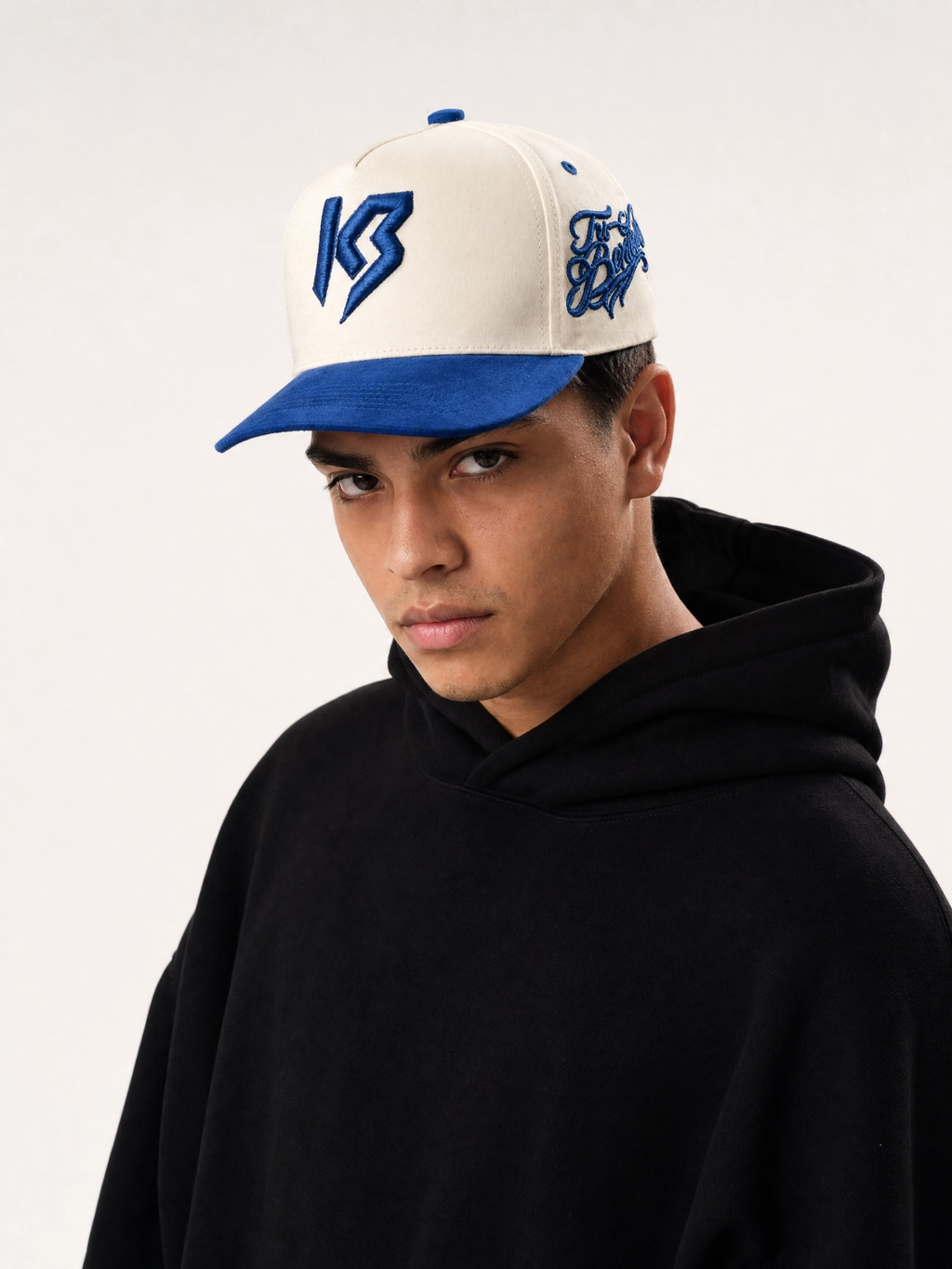 Kabuto Hats – Tu Bendición Cream Blue Edition