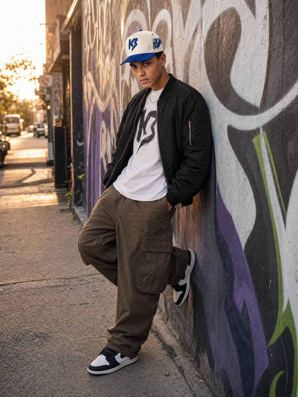 Kabuto Hats – Tu Bendición Cream Blue Edition
